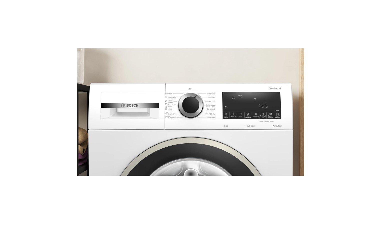 Bosch Series 4 9 KG Front Load Washing Machine - White (WGA14400SG) - Image 4