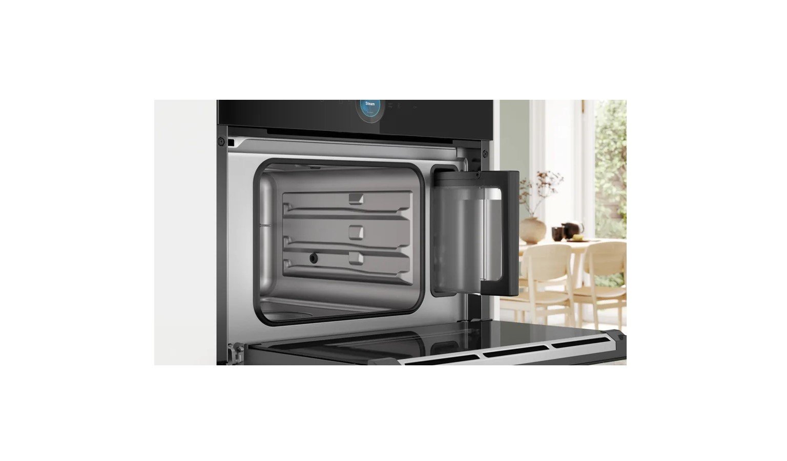 Bosch Series 8 60 x 45 cm Built-in Steamer - Black (CDG714XB1) - Image 3