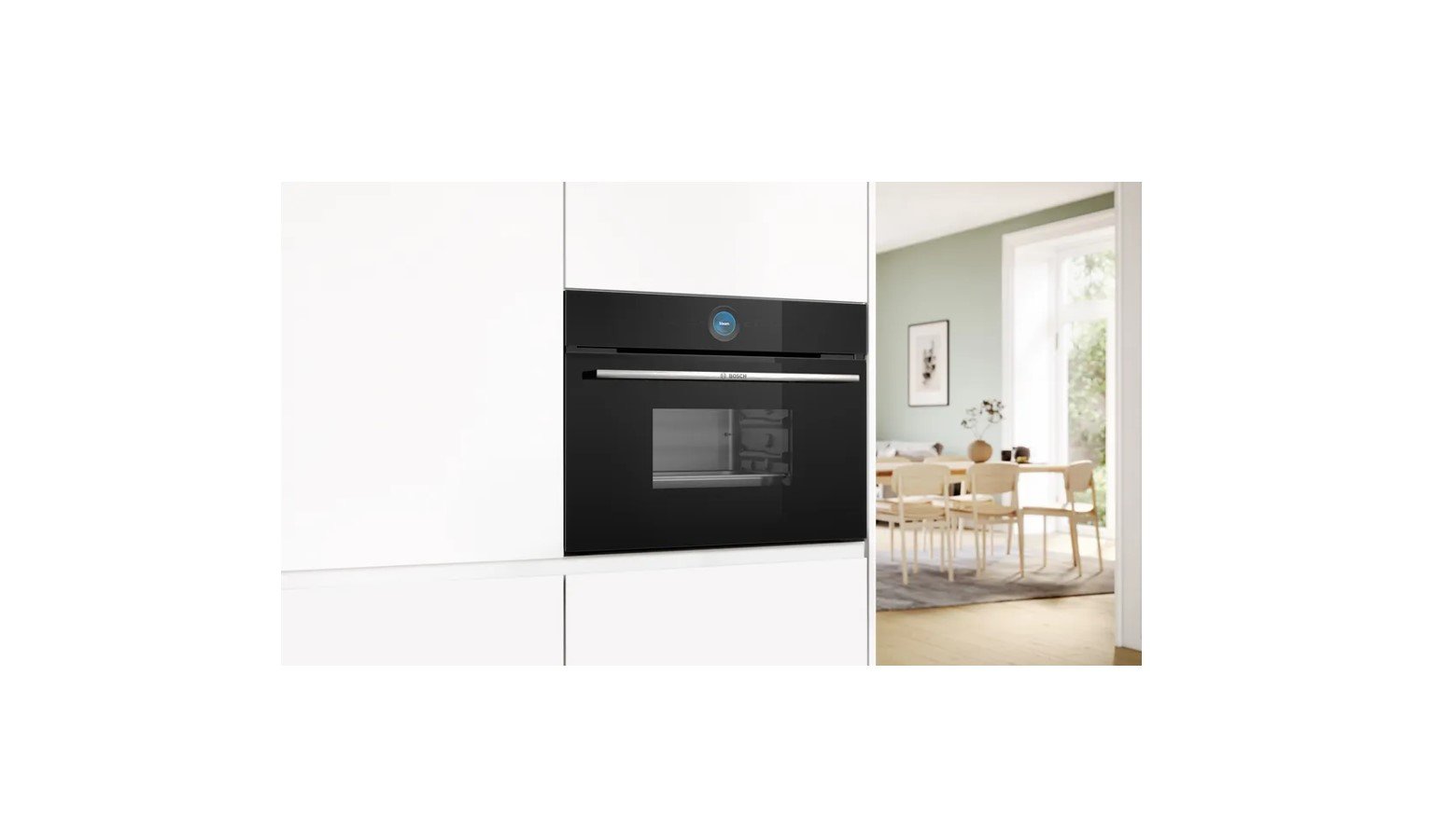 Bosch Series 8 60 x 45 cm Built-in Steamer - Black (CDG714XB1) - Image 4