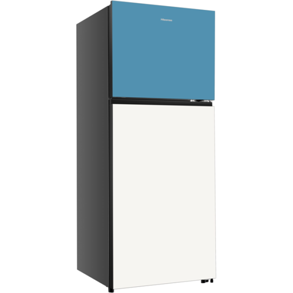 Hisense 500L 2 Doors Inverter Refrigerator - Blue & White Glass (RT549N4AW-MBU2) - Image 2