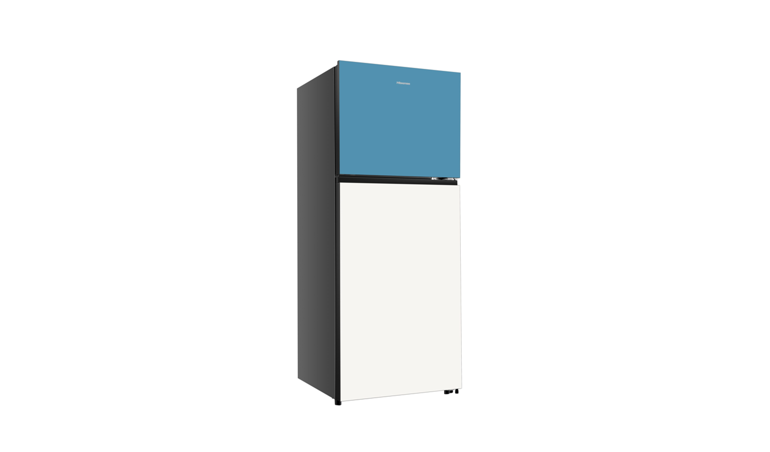 Hisense 500L 2 Doors Inverter Refrigerator - Blue & White Glass (RT549N4AW-MBU2) - Image 2
